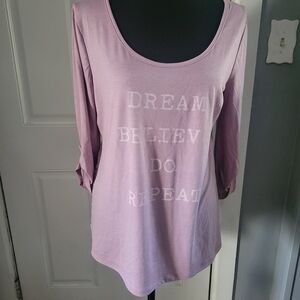 About A Girl Lavender Graphic Long Sleeve Tee